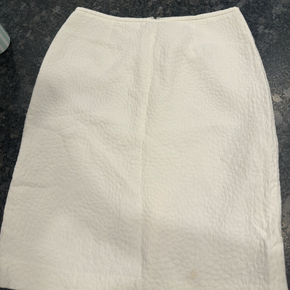 Calvin Klein Cream Pencil Skirt Knee-Length Work